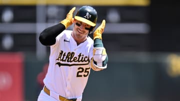 Oakland Athletics outfielder Brent Rooker