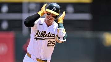 Oakland Athletics outfielder Brent Rooker