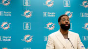 Odell Beckham Jr. of the Miami Dolphins Meets the Media