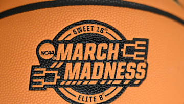 The basketball during NCAA Tournament Mandatory Credit: Eakin Howard-Imagn Images