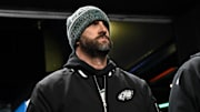 Nov 28, 2025; Philadelphia, Pennsylvania, USA; Philadelphia Eagles head coach Nick Sirianni walks through the tunnel for warmups prior to the game against the Chicago Bears at Lincoln Financial Field. 