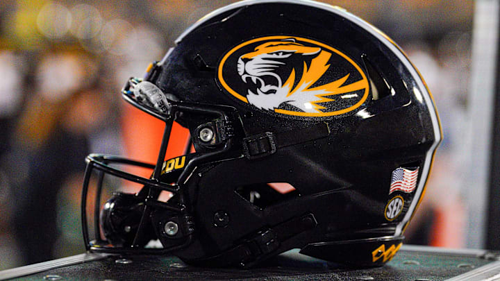 Aug 29, 2024; Columbia, Missouri, USA; A general view of a Missouri Tigers helmet during the first half of the game against the Murray State Racers at Faurot Field at Memorial Stadium. Mandatory Credit: Denny Medley-Imagn Images Aug 29, 2024; Columbia, Missouri, USA; A general view of a Missouri Tigers helmet during the first half of the game against the Murray State Racers at Faurot Field at Memorial Stadium. Mandatory Credit: Denny Medley-Imagn Images