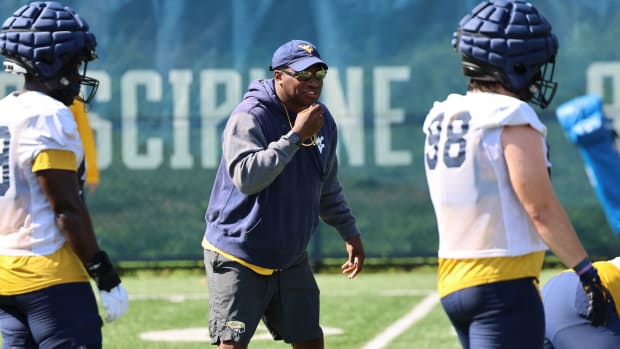 West Virginia University defensive line coach AJ Jackson