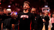 Dec 3, 2025; Houston, Texas, USA; Houston Rockets center Alperen Sengun (28) leaves the court following the game against the Sacramento Kings at Toyota Center. Mandatory Credit: Erik Williams-Imagn Images