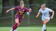 Gophers soccer standout Khyah Harper in action against Creighton on Aug. 15, 2024, at Elizabeth Lyle Robbie Stadium in St. Paul, Minn. 