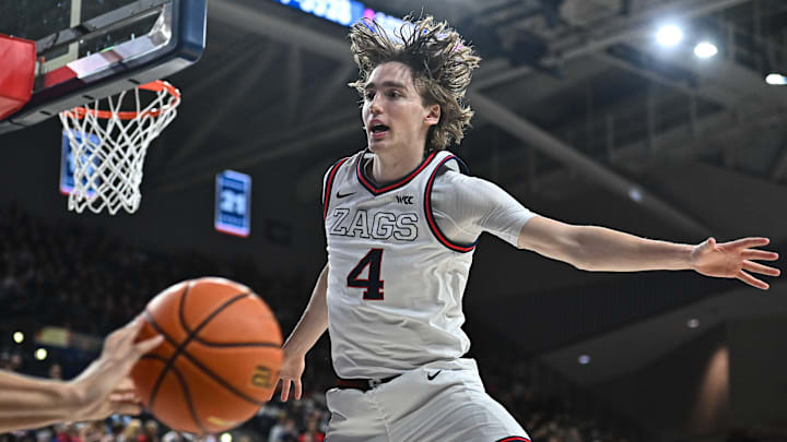 Gonzaga Bulldogs guard Dusty Stromer. Gonzaga Bulldogs guard Dusty Stromer.