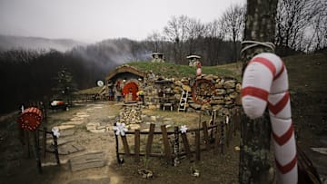 A holiday-themed Hobbit house