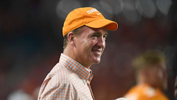 Peyton Manning is seen on the sidelines before the Orange Bowl game between the Tennessee Vols and Clemson Tigers at Hard Rock Stadium in Miami Gardens, Fla. on Friday, Dec. 30, 2022.

Orangebowl1230 0382