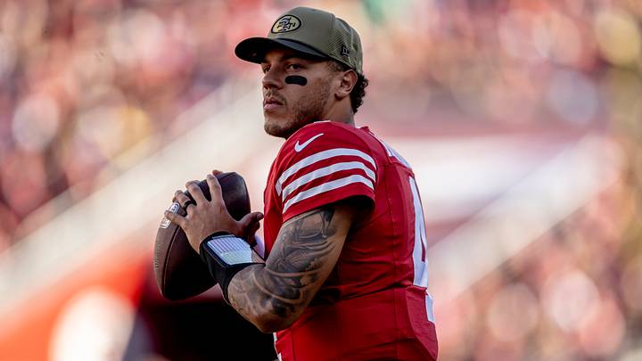 San Francisco 49ers quarterback Adrian Martinez