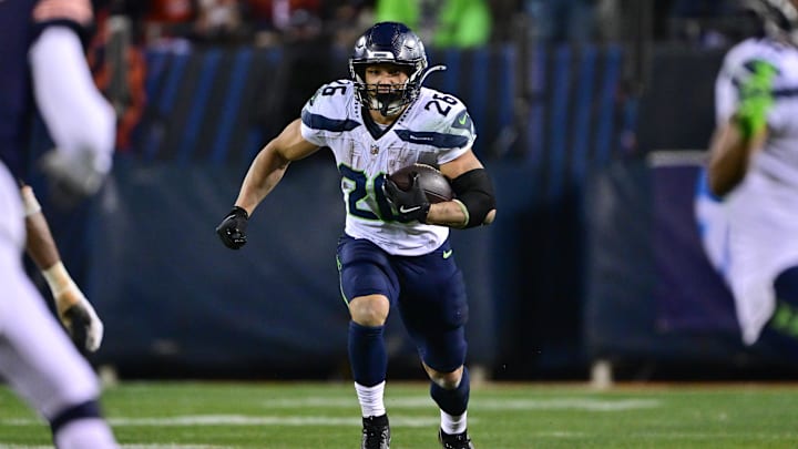 Seattle Seahawks running back Zach Charbonnet.