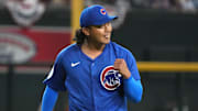Chicago Cubs pitcher Shota Imanaga (18) against the Arizona Diamondbacks at Chase Field. 