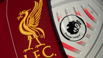The Liverpool Badge with a Premier League Match Ball