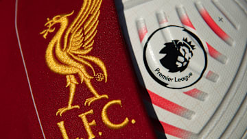 The Liverpool Badge with a Premier League Match Ball