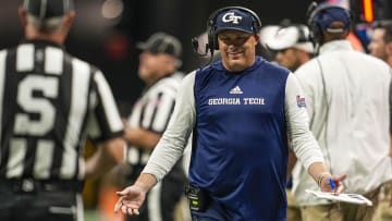 Sep 5, 2022; Atlanta, Georgia, USA; Georgia Tech Yellow Jackets head coach Geoff Collins.