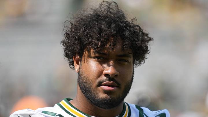 Green Bay Packers offensive linenam Jordan Morgan (77)