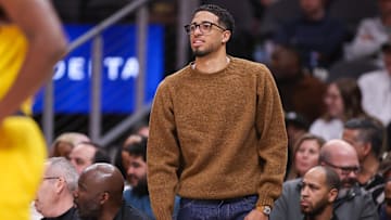 Mar 6, 2025; Atlanta, Georgia, USA; Indiana Pacers guard Tyrese Haliburton (0) on the sideline against the Atlanta Hawks in the second quarter at State Farm Arena. Mandatory Credit: Brett Davis-Imagn Images