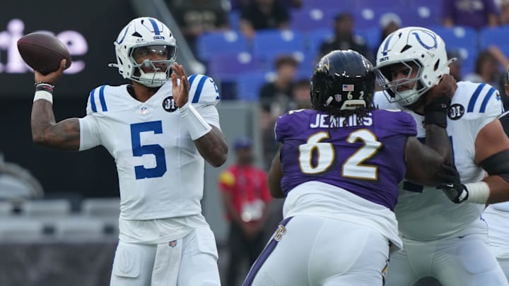 Indianapolis Colts quarterback Anthony Richardson Sr. is the favorite to win the team's starting quarterback job. Indianapolis Colts quarterback Anthony Richardson Sr. is the favorite to win the team's starting quarterback job.