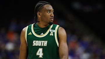 Kobe Knox came off the bench for the first time at USF Saturday but responded with a team-high 19 points in a blowout win.