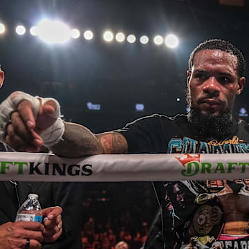 Lamont Roach Jr. reacts after hearing his majority draw verdict during his March 1 fight against Gervonta "Tank" Davis.