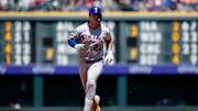 Jun 8, 2025; Denver, Colorado, USA; New York Mets first baseman Pete Alonso (20) rounds the bases on a two run home run in the third inning against the Colorado Rockies at Coors Field. Mandatory Credit: Isaiah J. Downing-Imagn Images