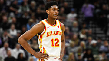 De'Andre Hunter #12 of the Atlanta Hawks