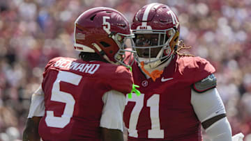 Alabama offensive lineman Kam Dewberry (71)
