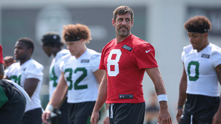 New York Jets quarterback Aaron Rodgers.