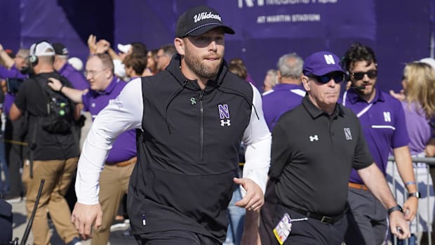 Northwestern Wildcats head coach David Braun