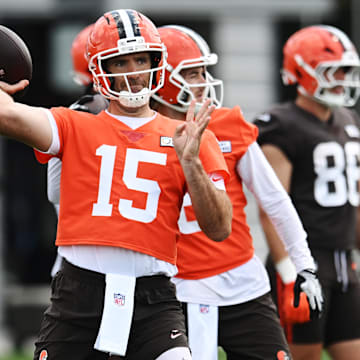 Joe Flacco is the veteran in the Browns' quarterback room, which also includes Kenny Pickett, Shedeur Sanders and Dillon Gabriel.