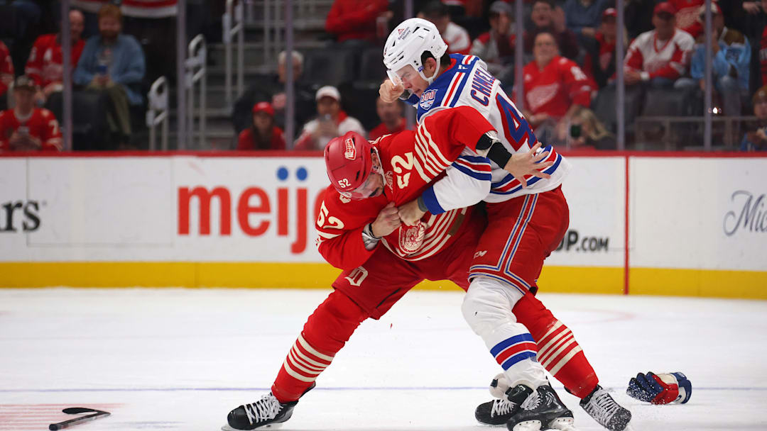 Detroit Red Wings blueliner Travis Hamonic could be on the outside looking in sooner rather than later.