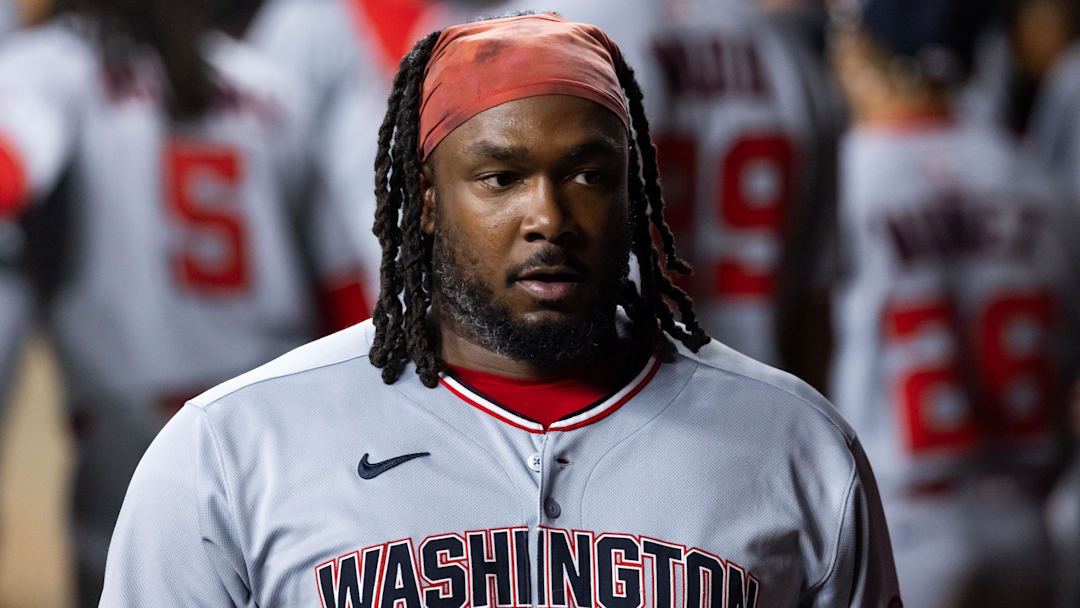 May 30, 2025; Phoenix, Arizona, USA; Washington Nationals outfielder Josh Bell against the Arizona Diamondbacks at Chase Field