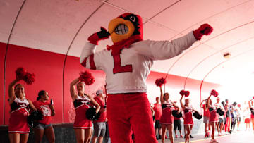 The Louisville Cardinal mascot before the Louisville-James Madison college football game Friday September 5, 2025 at L&N Credit Union Stadium in Louisville, Kentucky.