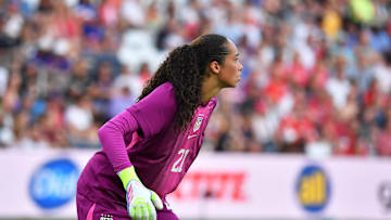 USWNT goalkeeper Phallon Tullis-Joyce during a 4-0 win over Jamaica.