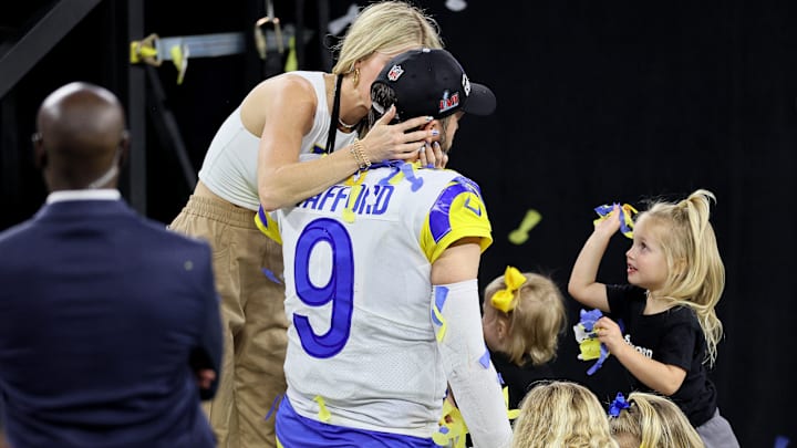Super Bowl LVI - Los Angeles Rams Matthew Stafford, Kelly Stafford