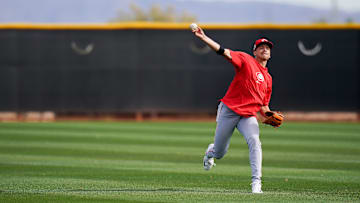 Cincinnati Reds non-roster invitee Chase Burns throws a pitch