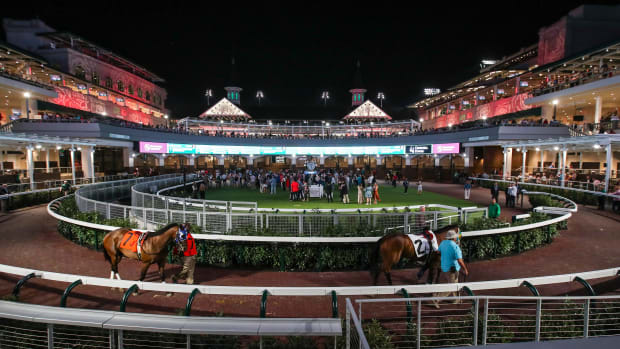 An overall view of Churchill Downs.