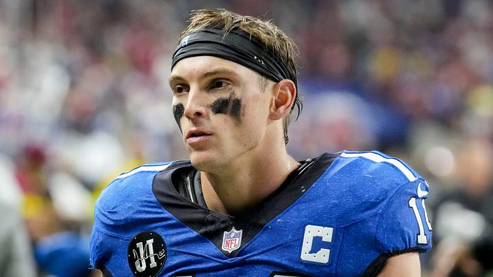 Indianapolis Colts wide receiver Alec Pierce (14) leaves the field Monday, Dec. 22, 2025, after losing a game against the San Francisco 49ers at Lucas Oil Stadium in Indianapolis.
