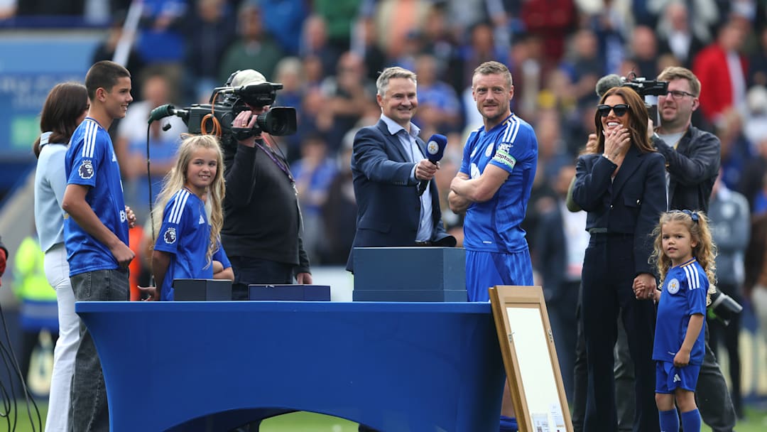 Jamie Vardy's post-match presentation. 