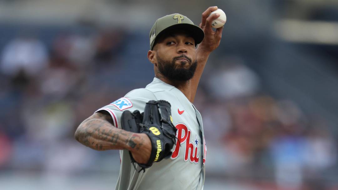 May 16, 2026; Pittsburgh, Pennsylvania, USA; Philadelphia Phillies starting pitcher Cristopher Sanchez (61) delivers a pitch against the Pittsburgh Pirates during the first inning at PNC Park. Mandatory Credit: Charles LeClaire-Imagn Images