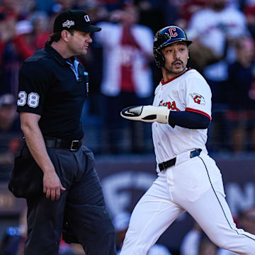 Cleveland Guardians left fielder Steven Kwan could be a popular trade target this offseason.