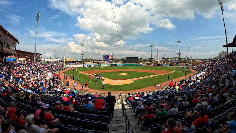 Philadelphia Phillies spring training TV schedule is available for televised home games at BayCare Ballpark