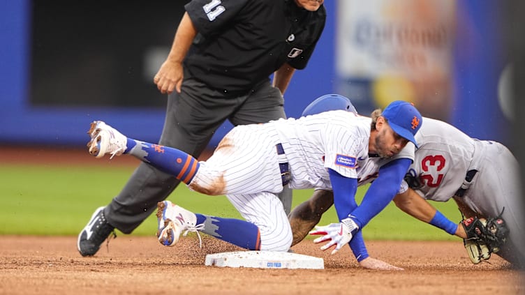 Jul 16, 2023; New York City, New York, USA; Los Angeles Dodgers right fielder Jason Heyward (23) is