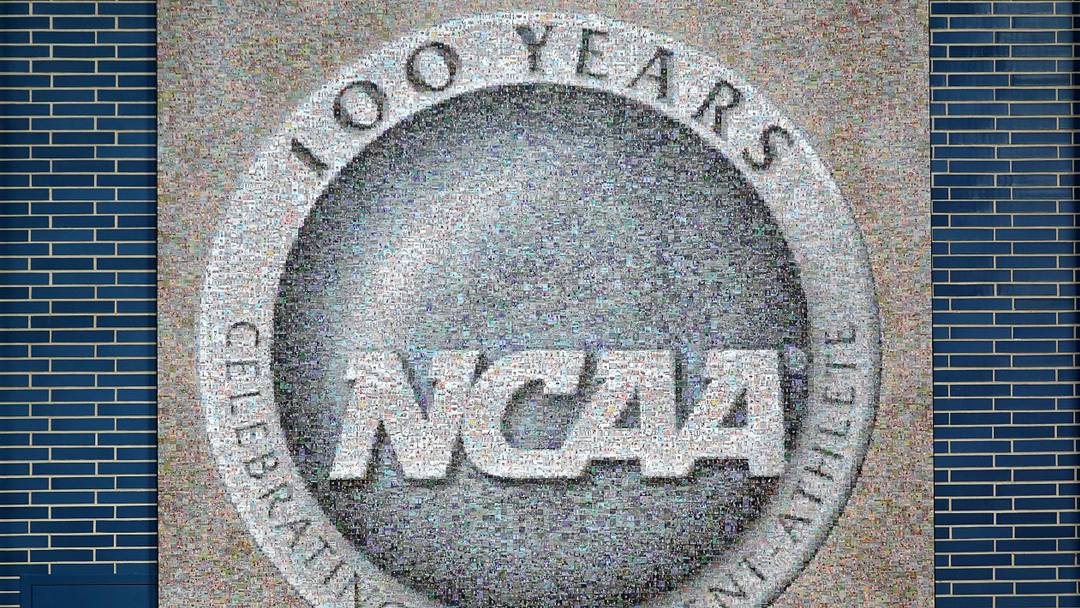Feb 26, 2026; Indianapolis, IN, USA; A NCAA 100 years anniversary logo at the Hall of Champions at the NCAA National Office. Mandatory Credit: Kirby Lee-Imagn Images Feb 26, 2026; Indianapolis, IN, USA; A NCAA 100 years anniversary logo at the Hall of Champions at the NCAA National Office. Mandatory Credit: Kirby Lee-Imagn Images