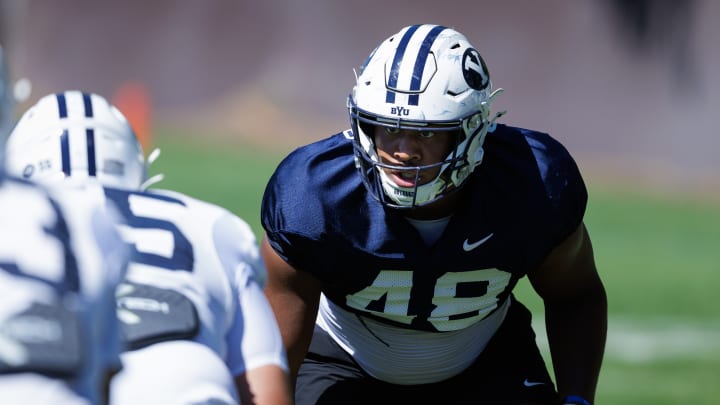 BYU defensive end Bodie Schoonover