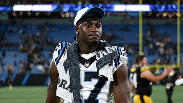 Carolina Panthers wide receiver Xavier Legette