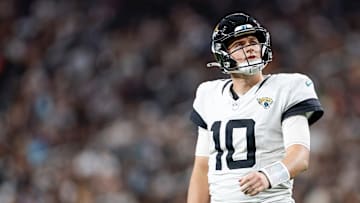 Jacksonville Jaguars quarterback Mac Jones (10)