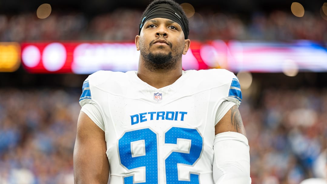 Detroit Lions defensive lineman Marcus Davenport.