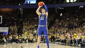 Feb 24, 2024; Winston-Salem, North Carolina, USA;  Duke Blue Devils center Kyle Filipowski (30)