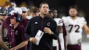 Mississippi State Bulldogs head coach Jeff Lebby against the Arizona State Sun Devils at Mountain America Stadium.