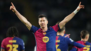 Robert Lewandowski marcó dos goles en el partido del FC Barcelona vs. Brest, por la Champions League 